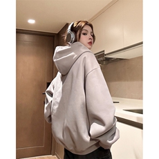 XZ809A/23W01/常规P75/控88华棉高领纽扣连帽卫衣，男装卫衣，星座809A(原222-1)