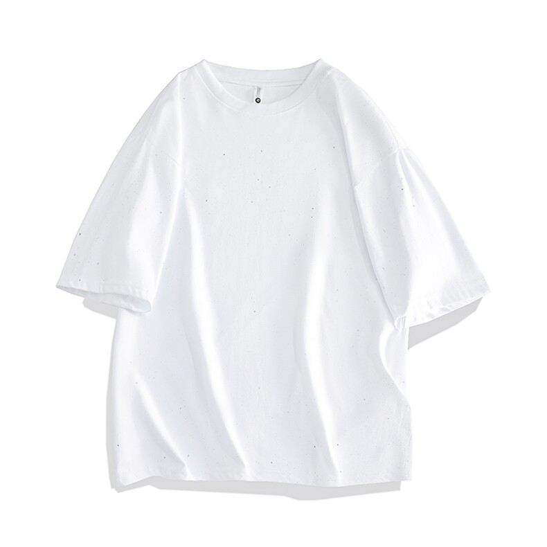 直播男士300克重磅纯色T恤满天星圆领体恤男C208A-T8004特P28，男装T恤，电商C208A