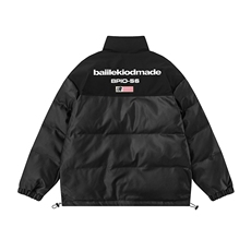 白底23新款冬季时尚百搭立领加厚PU皮棉服外套MY6405P125控168，男装棉衣，电商A268-1