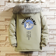 MM48160-P130冬季大毛领衣男士大码加厚袄男服砖墙，男装棉衣，电商A040A