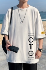 JT55114-P25假两件短袖t恤男大码胖子半袖体恤半截袖港风，男装T恤，电商A040