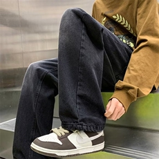 牛仔裤男春季新款大码休闲裤子高街松紧腰N8825P45，男装牛仔裤，星座1116-2