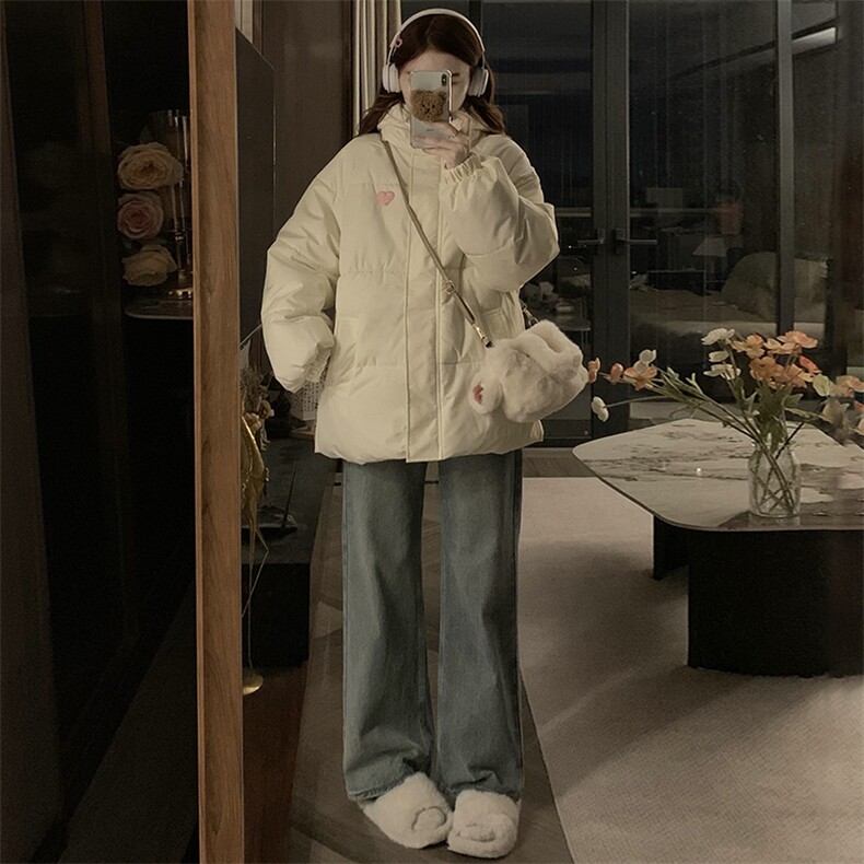 C896-P120奶fufu奶黄色羽绒棉服新款韩系爱心贴标面包服加厚棉衣,男装棉衣,星座911-2(原星座613-2）
