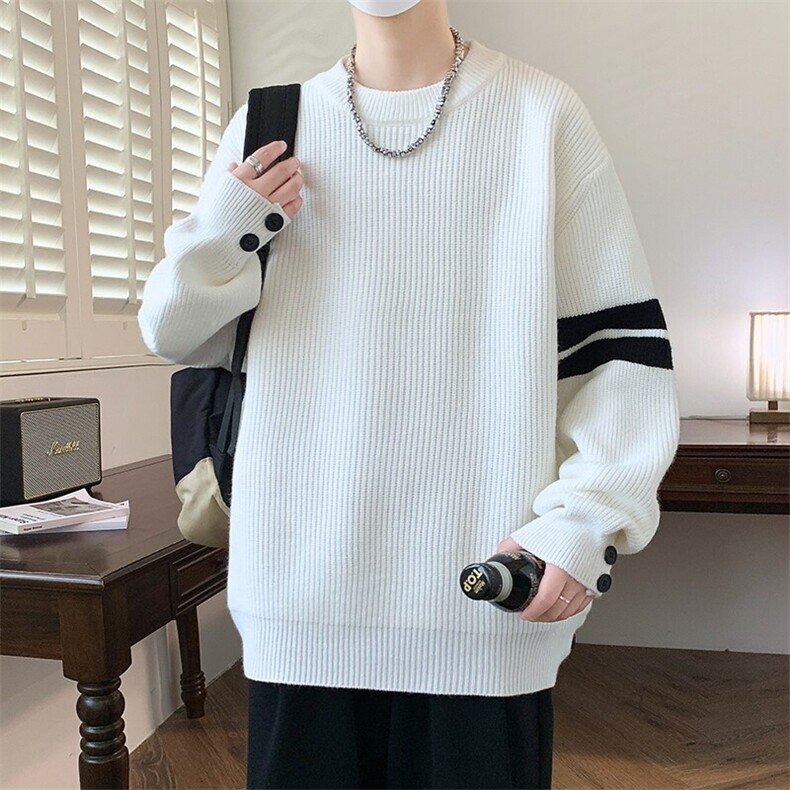 84518-特P55 秋冬新款休闲毛衣男长袖针织衫简约打底衫图片