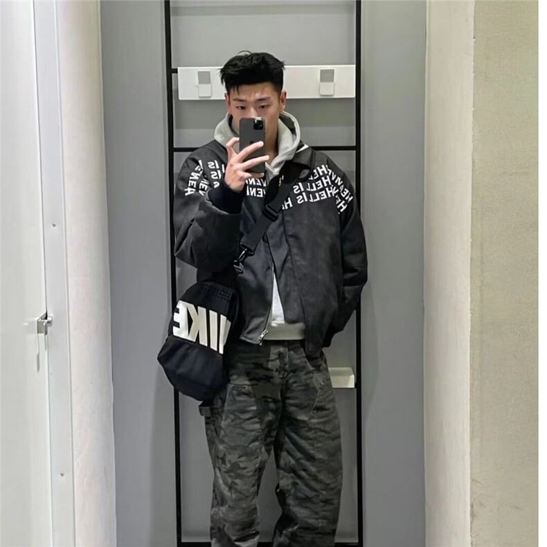 高质量立领夹克外套男女秋冬季节冬季潮牌字母印花拉链上JKT411,男装夹克,星座516A