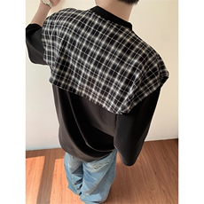 美式潮牌阳光干净男生穿搭T恤cleanfit短袖男T假两件T0223-P50，男装T恤，星座308B-2