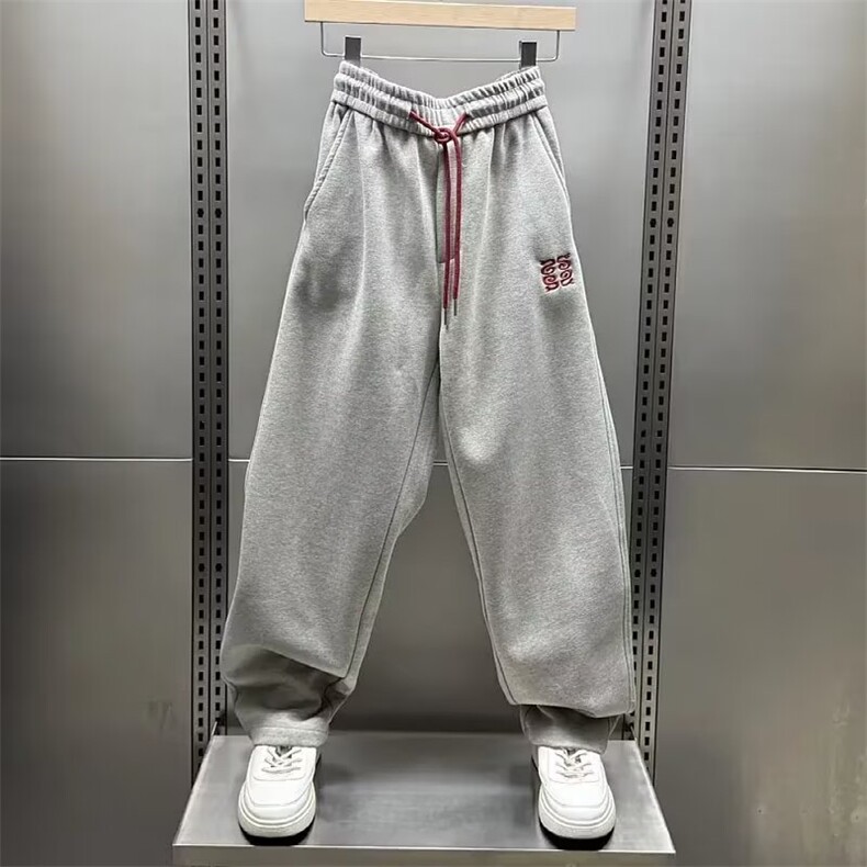 1506-1/KC741/P46刺绣休闲重磅微弹力阔腿裤男休闲直筒卫裤男女,男装休闲裤,星座1506-1