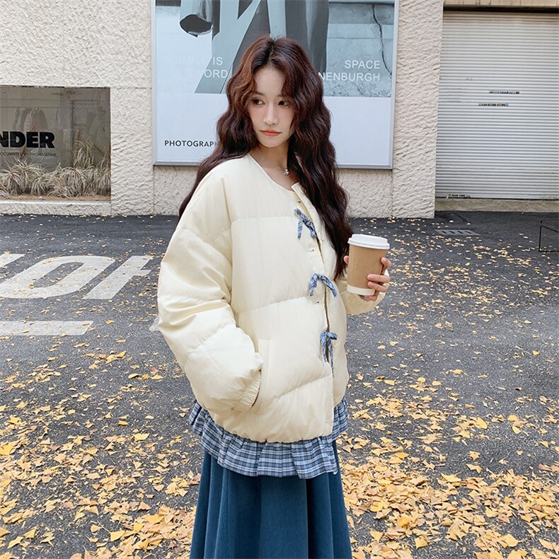 【】撞色花边配半裙羽绒服套装1281-P330-K498,女装套装/套裙,2C305