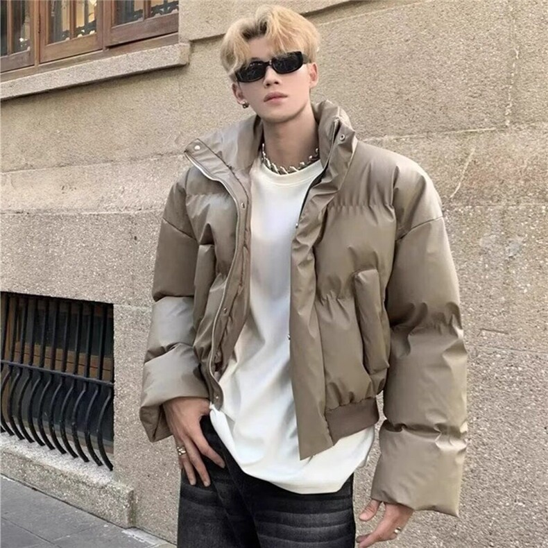 美式复古立领短款加厚棉服外套男女冬季小众高级感cleanfit棉衣潮,男装夹克,星座506A