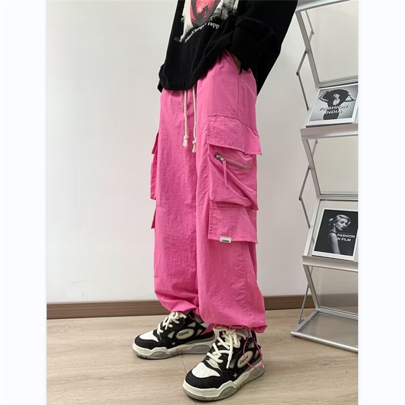 工装裤男韩版潮流多巴胺高街帅2025春季新款ins宽松长裤K4704-P45,男装工装外套,星座412