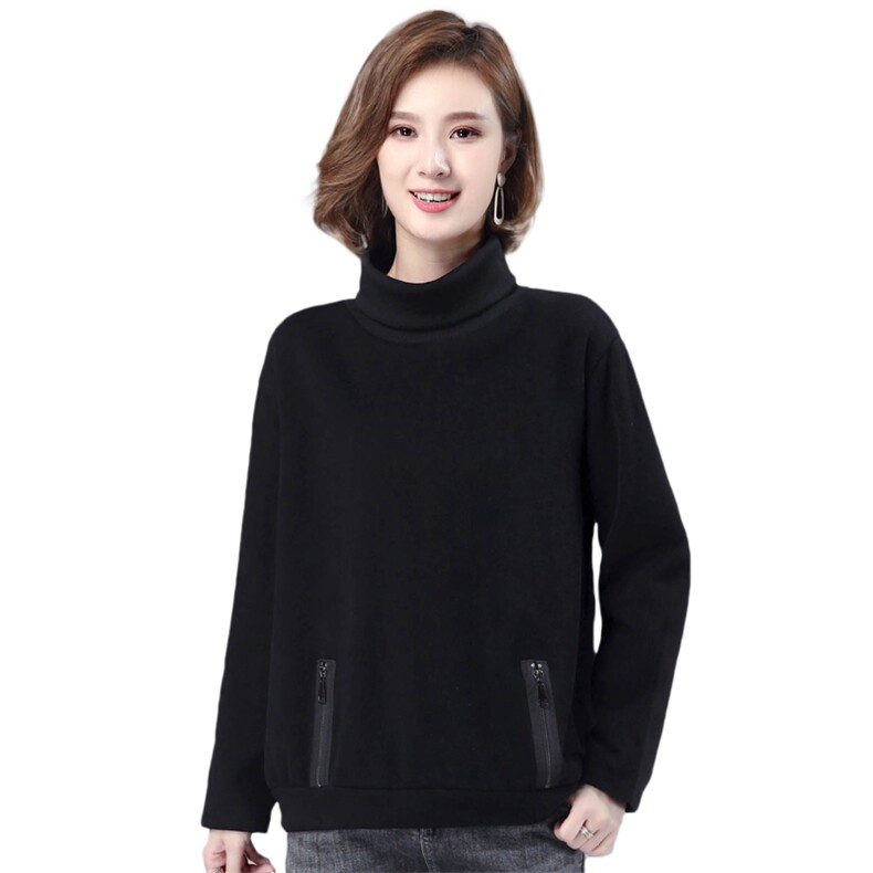 2022年秋冬款高领卫衣休闲拉链打底衫女加厚加绒，女装卫衣/绒衫，涵誉