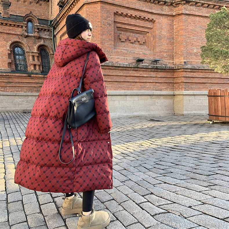 2楼002-8008-P315-K418现货主推！~连帽加厚加长大被子羽绒服，女装羽绒服，千寻