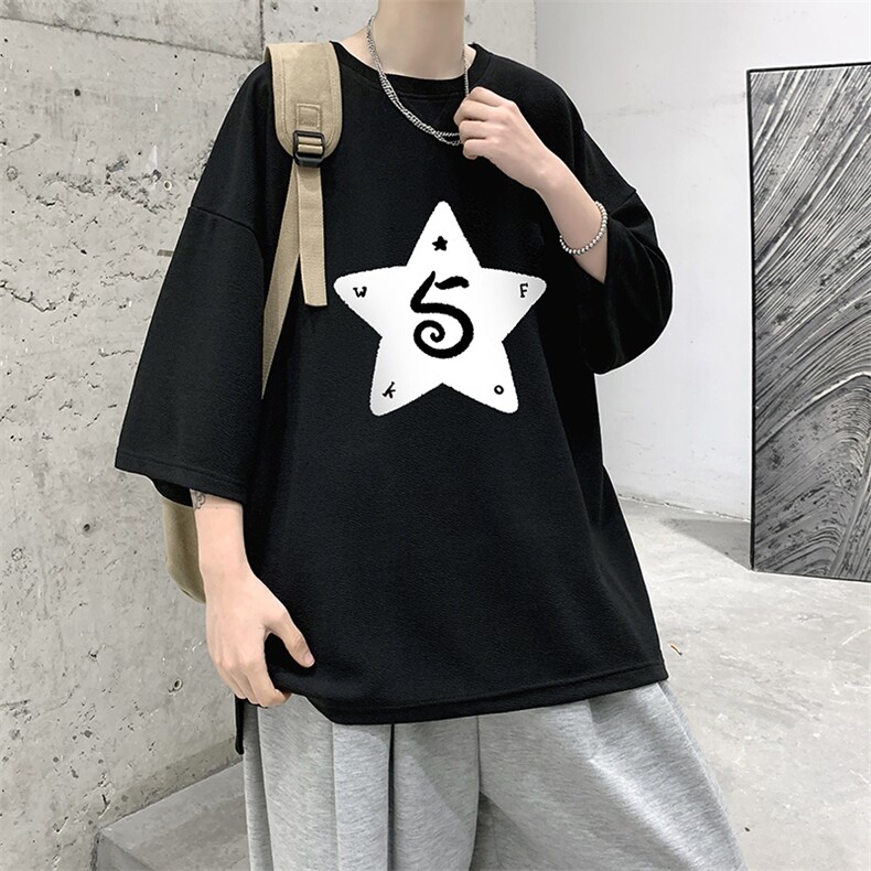 冰丝七分袖t恤男大码五分袖男短袖男中袖Q11368-P30,男装T恤,电商A040