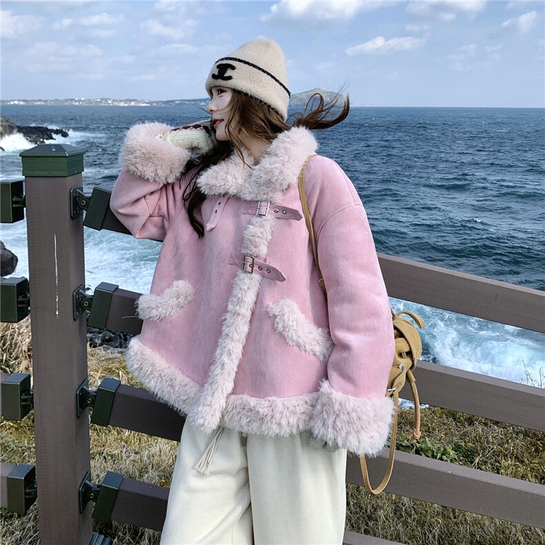 新款皮毛一体外套2c307-8922p215k318,女装皮草,2C307