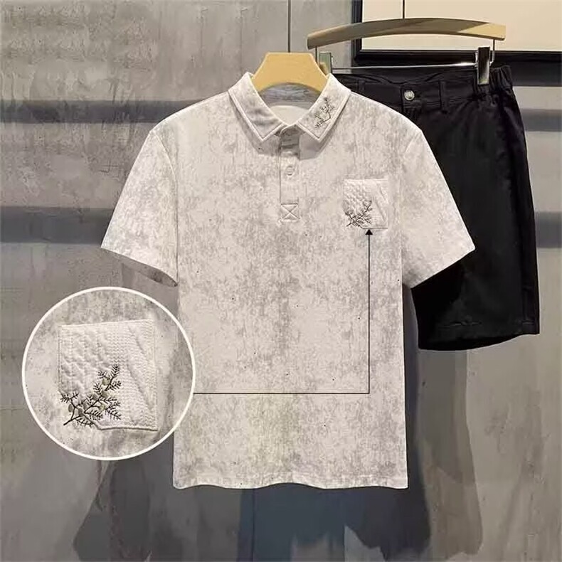 透气棉短袖T恤男夏季翻领透气半袖POLO衫男时尚半截袖上衣潮流t恤,男装T恤,星座506A