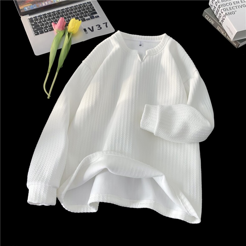 XZ809A/VL01/特P19无差价/控38深度库存美式V领长T恤卫衣，男装T恤，星座809A(原222-1)