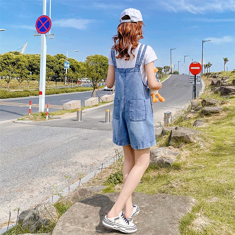 现货2021夏装新款背带牛仔短裤166-1013,女装牛仔裤,茜茜公主