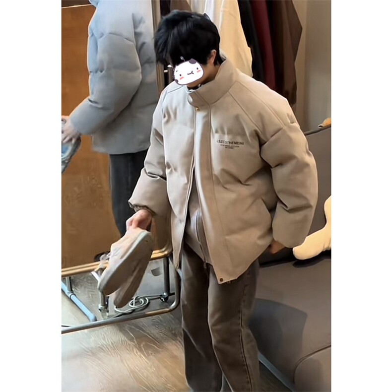 网图美式皮棉服宽松立领棉袄棉衣M120-P100,男装棉衣,星座1904A