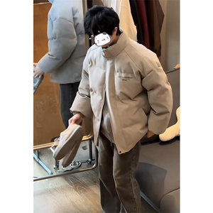 网图 美式皮棉服宽松立领棉袄棉衣M120-P100图片