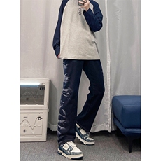 欧美hiphop直筒牛仔裤美式复古阔腿裤垂坠感xz310a-4-nz15-P55，男装牛仔裤，星座310A-4