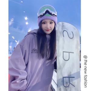 防风防水兔耳半拉链保暖滑雪服男女银狐绒防寒外套M38-P125控178图片
