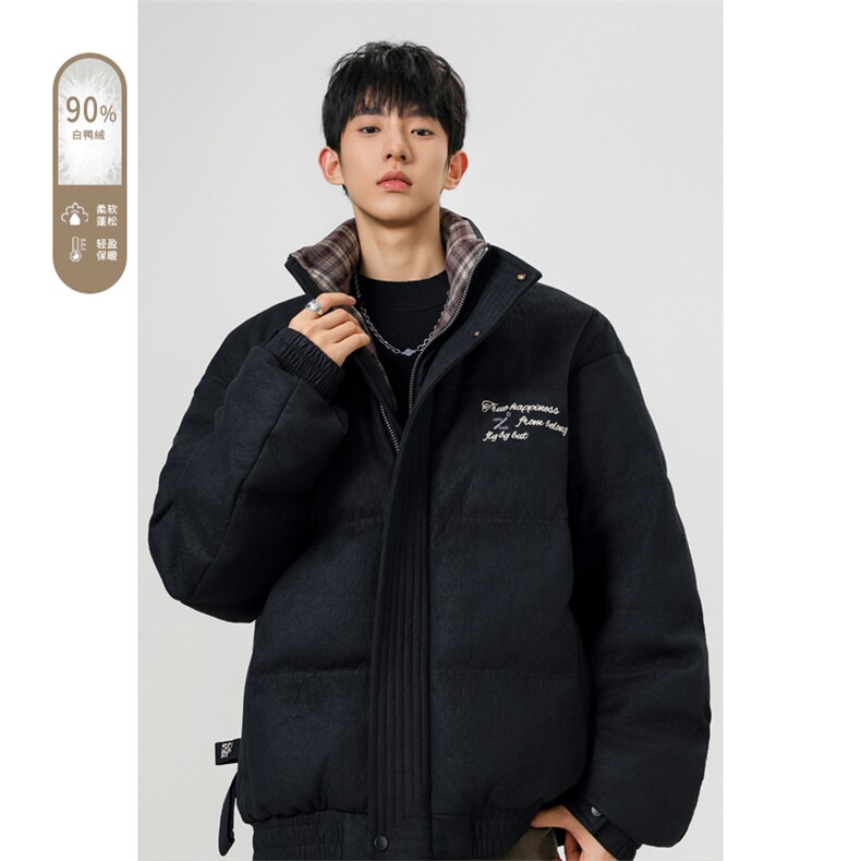 2025冬季新款港风无影大码90%白鸭绒羽绒服M-3XLG9918-特P265,男装羽绒服,电商A022