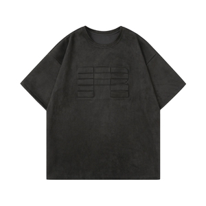 814-1-T2322-P40 控58 麂皮绒压印T恤短袖260克（聚酯纤维）图片
