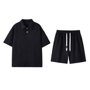 现货 TZ766-TP50 控88 套装夏季新款港风宽松短袖短裤T恤大码男装图片