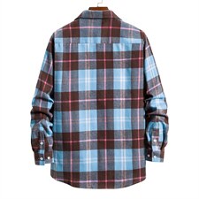 潮神2024春季主推彩色格子潮流简约时尚风青少年帅气衬衫GS12，男装衬衫，星座1502