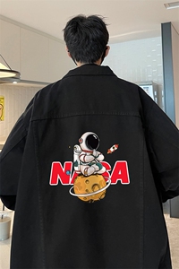 牛仔夹克男大码牛仔外套男茄克 NJ77289-P60加绒款-P75图片