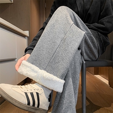 8XL-M特大码工装加绒裤男纯色宽松裤卫裤休闲基础款K995P65，男装休闲裤，电商D206-1