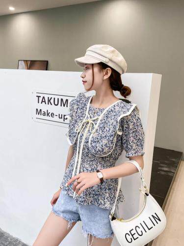 花色小衫领可以自由活动，女装，百变诱惑