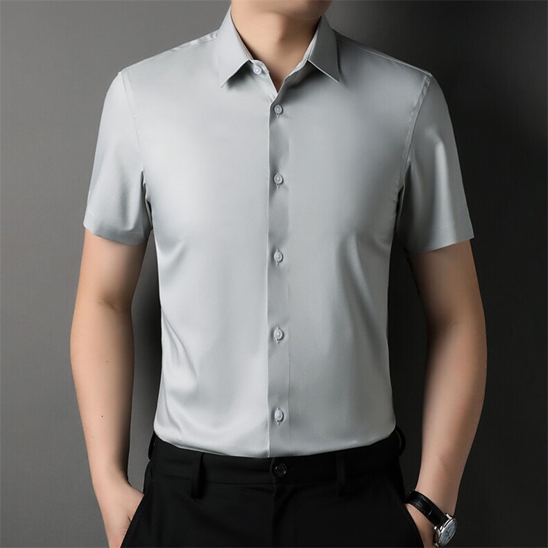 DX6011夏季新款男士短袖衬衣百搭衬衫商务男装图片