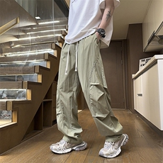 2025新款美式高街vibe褶皱工装男潮牌休闲裤XZ301b-2-CK722TP30，男装休闲裤，星座301B-2（原A443-1）