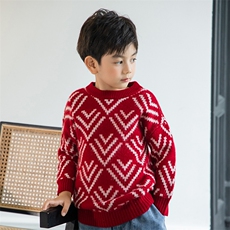 儿童羊毛衫半高圆领女童装秋冬季男童毛衣套头宝宝加厚羊毛衫打底，童装儿童羊毛衫，暖钟情羊绒