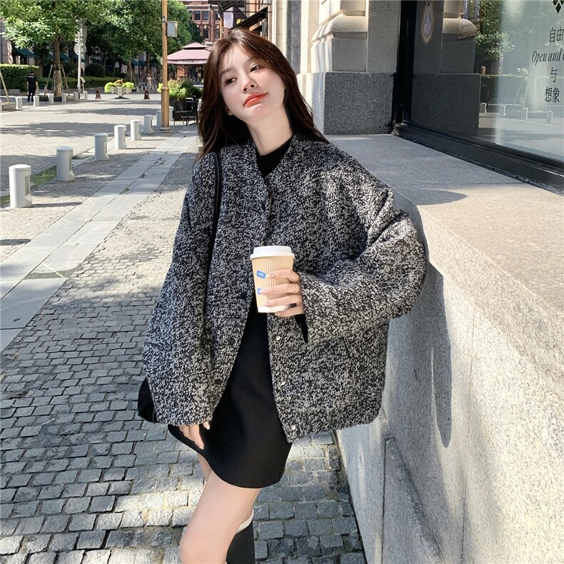 竞品毛呢外套,女装短外套,2B237
