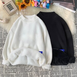 M18202-P45 加绒款-P65半高领毛衣男士大码针织衫男毛线衣男图片