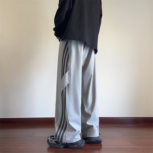 ！ 815A-MK98502-P42特 美式条纹工装裤休闲裤直筒运动裤男图片
