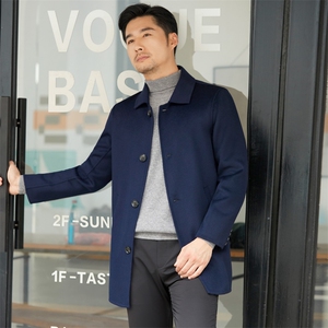 气质显瘦羊毛双面呢大衣男士新款商务大气图片
