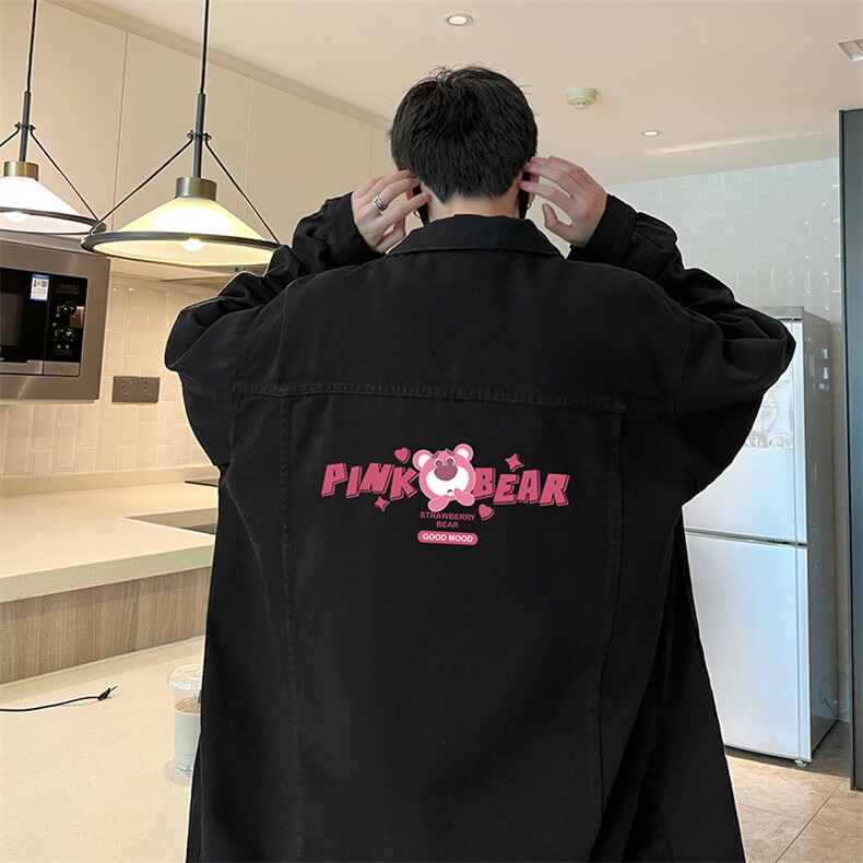 牛仔夹克男大码牛仔外套男茄克NJ77329-P60加绒款-P75,男装夹克,电商A040