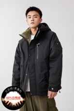 2024新标80羽绒服重磅连帽保暖潮外套A436-975-P225控价298，男装羽绒服，电商A436