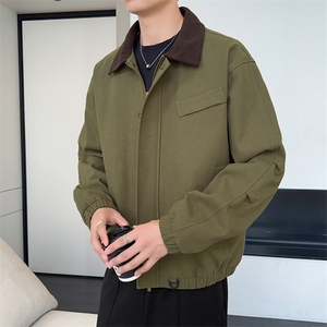 美式复古翻领外套男士秋季新款休闲高端行政夹克JK02560-P85图片
