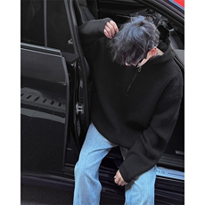 套头针织衫男士女韩版潮流连帽宽松帅气2024秋冬ins毛衣MZ486-P53，男装针织衫/毛衣，星座412-3