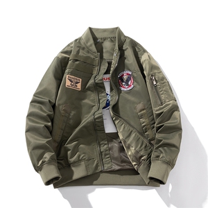 现货 三色秋冬季潮牌夹克棉衣棒球服 欧美街头飞行员外套情侣装图片