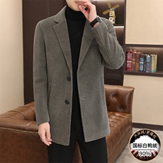 新标90白鸭绒有男士羽绒服金貂绒毛呢大衣YR2511-P185，男装风衣，星座210-3