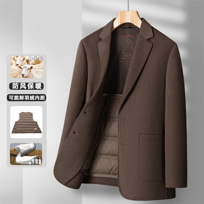 985-100毛可脱卸羽绒内胆三色小西服P340,男装西服,星座1409-3