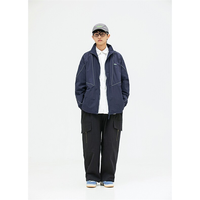N263秋冬日系复古百搭直筒宽松工装男潮拉链口袋cityboy休闲长裤,男装工装外套,电商S006（B521）
