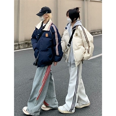 1506-1/M76091/P89韩版盾牌刺绣藏青色棉服外套冬季加厚男女同款，男装棉衣，星座1506-1