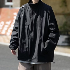 春秋季美式复古宽松立领机能工装夹克男休闲冲锋衣外套JK0136-P60，男装夹克，星座308B-1