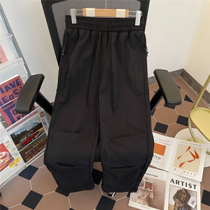美式复古软壳直筒机能冲锋男女宽松户外登山速干工装裤K2863/P40图片